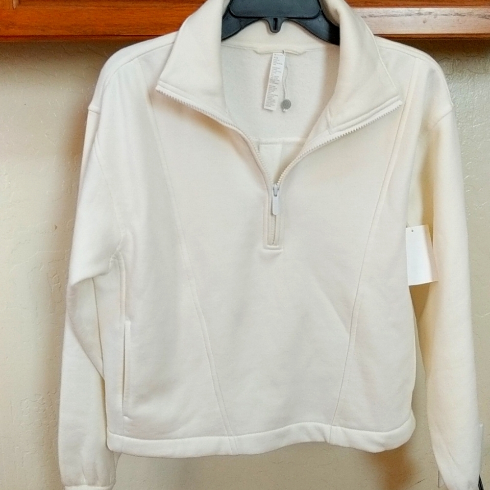 Zella cloud fleece half zip sweater shirt size xs new with tag